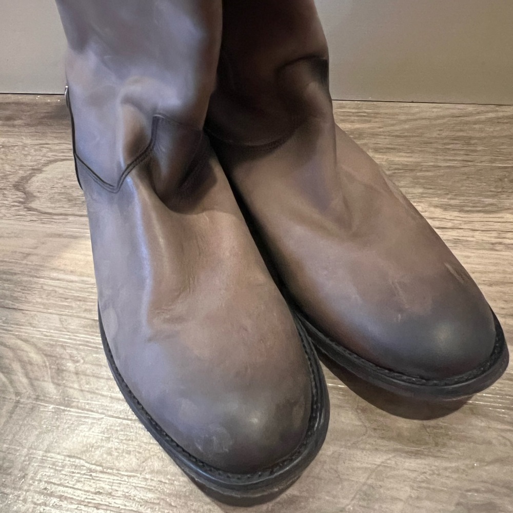 Frye Melissa Button Back Zip Gray - image 6